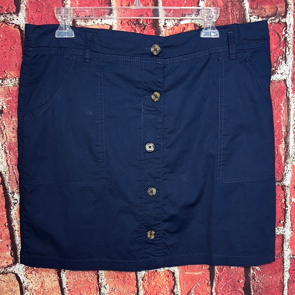 dā-sh Navy Blue Button-Front Skort Skirt Size Medium